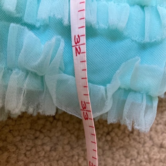 1950's Gotham Turquoise Nylon & Chiffon Nightie - Picture 12 of 13